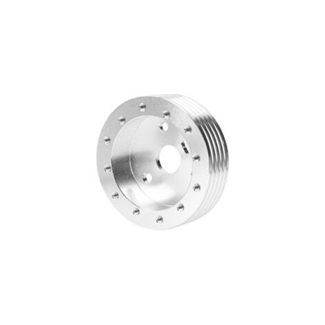 Entretoise de moyeu de volant en aluminium de 1 pouce pour roues à 5 ou 6 trous avec adaptateur à 3 trous (argent) (1/2)