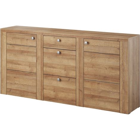 Buffet design 175cm pour salon couleur chêne collection SANTIAGO. (1/4)