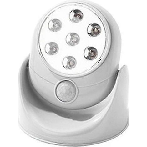 Veilleuse ultra-lumineuse à 7 LED, sans fil, rotation à 360°, capteur de mouvement, extinction automatique des infrarouges. (1/5)