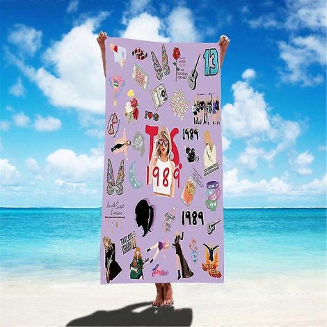 Serviette de plage surdimensionnée à imprimé Taylor Swift, en microfibre ultra-absorbante, douce et idéale pour la plage, la piscine et le bain (75 x 150 cm). Cadeau parfait pour les fans de Taylor Sw