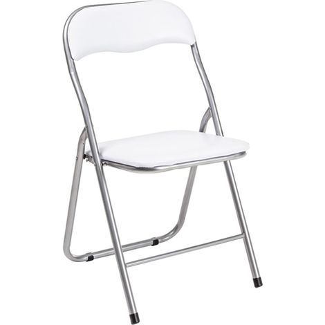 Klappstühle gepolstert "Joy", Stahlgestell, platzsparend, modernes Design 6 Stück. -Weiss