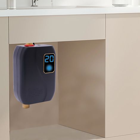 Mini Klein Durchlauferhitzer 3.5 KW elektronisch Tankless Water Heater Schwarz (1/5)