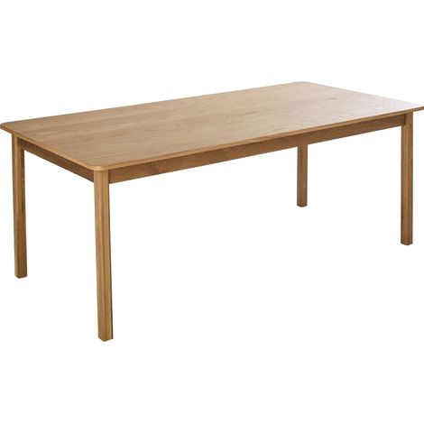 Table à manger rectangulaire en MDF plaqué chêne 200 cm (1/5)