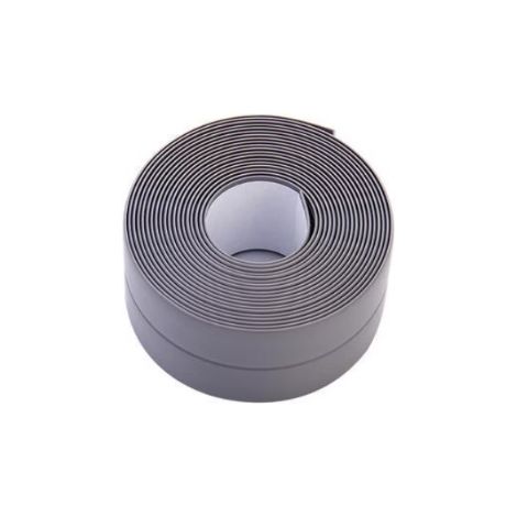 Joint d'angle gris en PVC, lot de 2 (3,2 m x 2,2 cm), pour évier, cuisine, salle de bain et baignoire. (1/5)