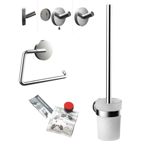 Juego de WC redondo emco con soporte de papel, juego de (1/5)