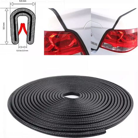 10 m Kantenschutzprofil, schwarzes Dichtungsband, Klemmprofil, Gummi, PVC, DE (1/5)