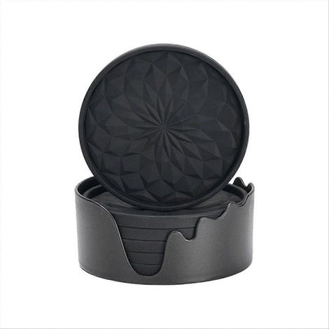 Dessous de verre à fil diamanté - Sous-verres chauffants (noirs) (1/5)