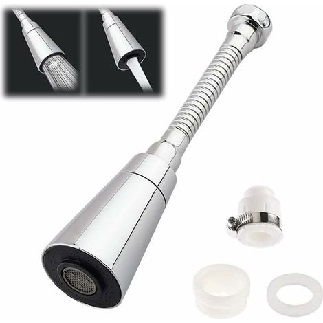 360° rotating stainless steel tap aerator for water saving, kitchen tap filter, garden hose aerator (1/5)
