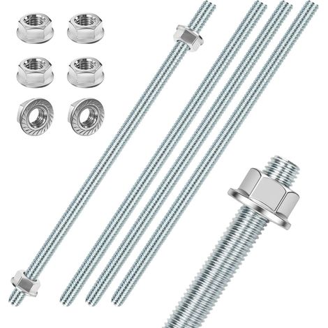 4 pcs Tige filetée M8x300mm Barre filetée Acier galvanisé (1/5)