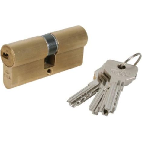 FPLUS bombillo amig mod.10000e 30-50 laton , 5 llaves con cabeza de plástico
6 pines / Muelles de acero inoxidable
Pasador antitaladro en cuerpo / 2 pasadores antitaladro en rotor