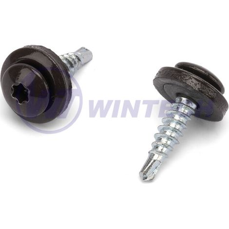 Vite per tetto WINTECH UFO+EPDM 4,8 x 20, foratura ridotta RAL 8019 CIBEK48020JBS1