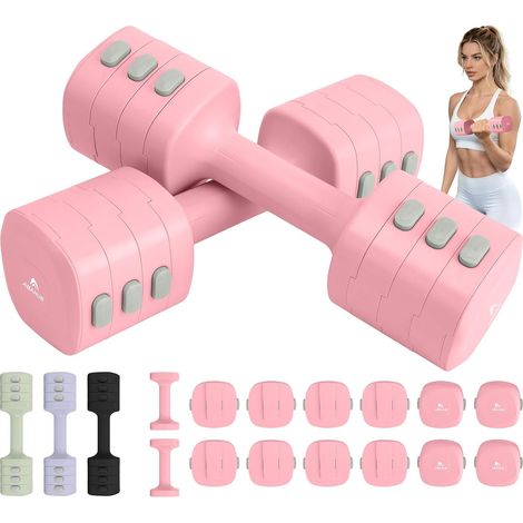 Paire d'Haltères Réglables Avec plaques de poids de 2,5 kg × 2 (1/5)