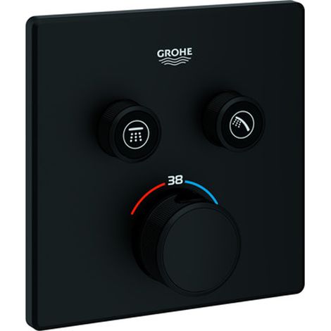 Thermostat Grohtherm SmartControl 102166 eckig FMS 2 ASV phantom black (1/3)
