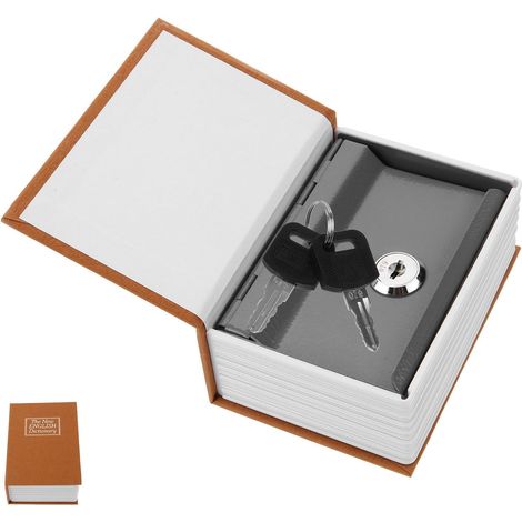 Boîte à Livres ou Anniversaire pour Décoration de Bureau de Livre avec Serrure, Tirelire Décorative en Métal et Plastique, Multi-fonctionnelle et Résistante aux Taches (1/5)