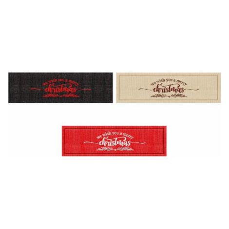 Zerbino Natalizio Flosnow 25X70cm Nero Peraga Christmas