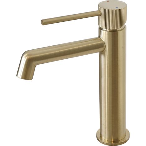 Essebagno Esseline Waschtischmischer niedrig gebürstetes Gold