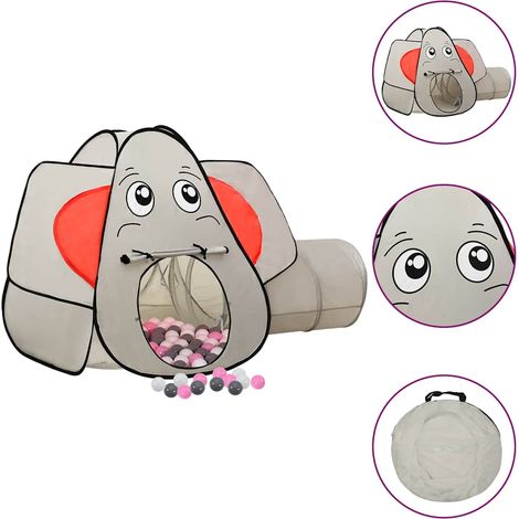 Tente pour enfants-Tente de jeu pour enfants 250 balles Éléphant Gris 174x86x101cm 598810 (1/5)