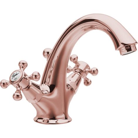 ANTEA Mitigeur de lavabo haut avec vidage, or rose