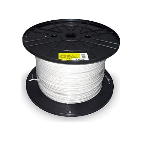 Weiße Flachschlauchkabeltrommel 2x0,75 mm, 700 m Audio-Großspule