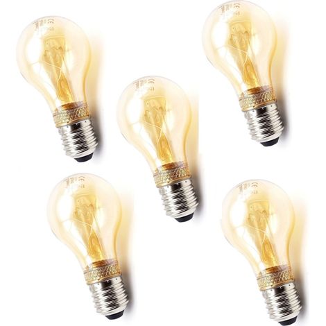 Bombilla Decorativa LED E27 2W 1800K Estándar en Cristal Dorado (1/3)
