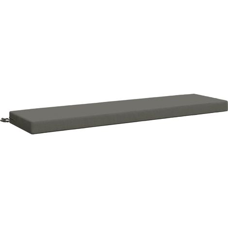 Cojín de banco SOEST 100% Poliéster Gris 160 x 40 x 8 cm vidaXL