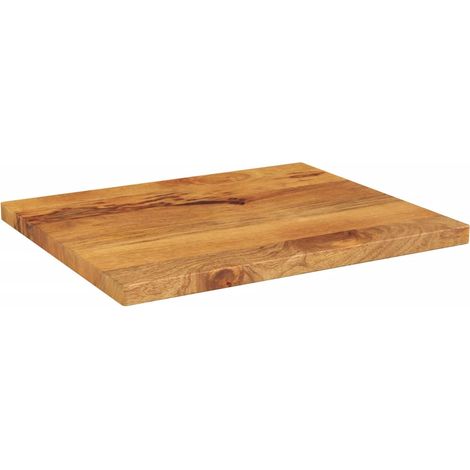 Dessus de table Plateau de table Dessus de bureau 60x50x2,5 cm rectangulaire bois massif manguier CFW62189 (1/5)