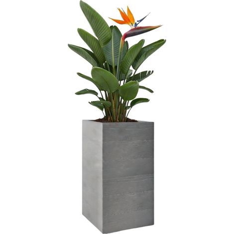 Vaso da fiori Betonique su ruote, in cartone riciclato, grigio, 30x30xh60 cm (1/5)