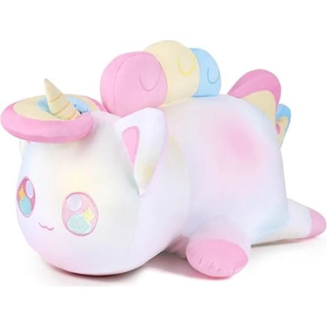 Coussin moelleux Aphmau Meemeows en forme de chat, jouet de peluche pour chinchilla et licorne, décoration douce pour enfant (1/2)