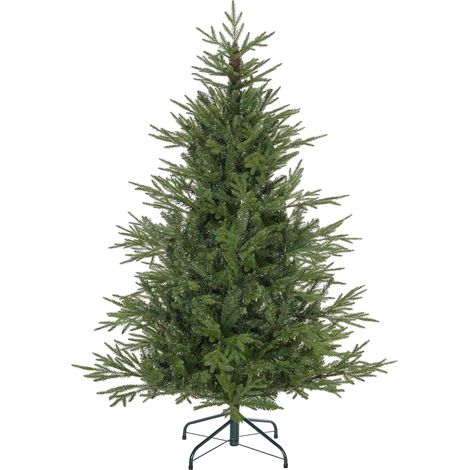 HOMCOM Artificial Christmas Tree with Realistic Hinged Branches, Green 5ft (1/5)