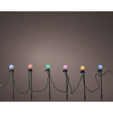 Catena luminosa 10 LED da 4,5 metri con lampadine da 4 cm, 11 giochi di luce multicolore. (1/2)