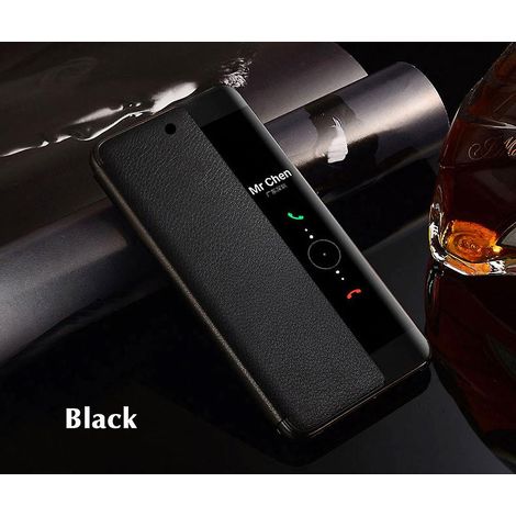 Housse Flip Cuir Smart View pour Huawei P20 Lite, Réveil Automatique, Protection Écran, Étui Magnétique, Coque Portefeuille avec Fermeture, Compatible P20 Lite