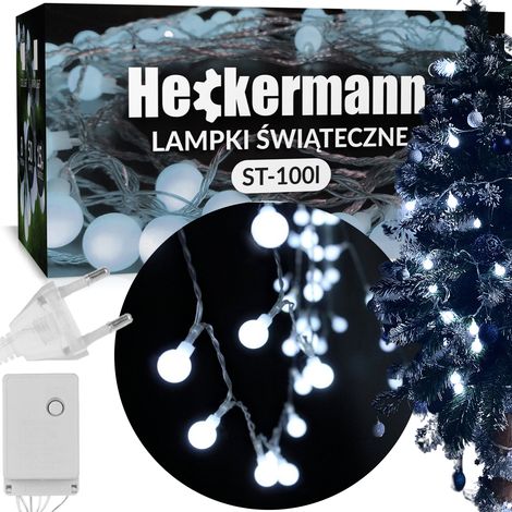 Weihnachtsbeleuchtung Heckermann ST-100I 50x Glühbirnen 15m COOL Kugeln