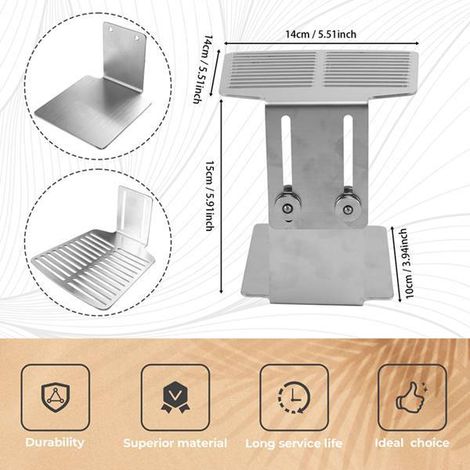 1 couleur : Argent  Matériau : Support de balance à café en acier inoxydable, support d'extraction de café étanche et protecteur, résistant à la rouille.