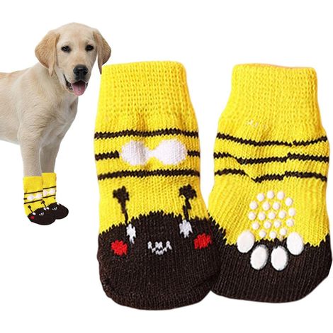 Paw Socks Dog Grip Socks with Straps Traction Control – 2 Pairs (1/5)