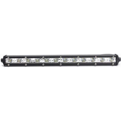 Barre LED fine 34 cm puissante avec spot directionnel — 36 W, 12 LED, 12 V / 24 V — Quad, Jeep, 4x4, tout‑terrain, camion