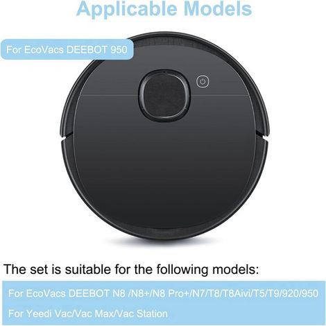 1 set of colors: as shown in the image. Material: plastic. Suitable for EcoVacs DEEBOT N8, N8+, N. (1/5)