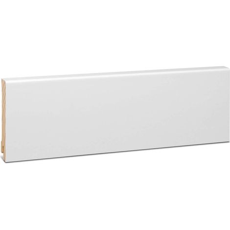 KGM Sockelleiste Modern weiß RAL 9016 Massivholz 16 x 95 mm 2,4 m (1/5)