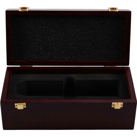 Boîte de rangement en bois pour microphone, étui de rangement multifonctionnel portable pour microphone, boîte de protection pour microphone sans fil (1/5)