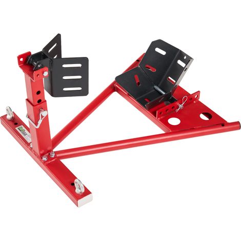 Motorradständer vorne für 17" - 21" Motorradwippe 90 - 130mm Montageständer Transportständer Schwarz/rot Matt (1/5)