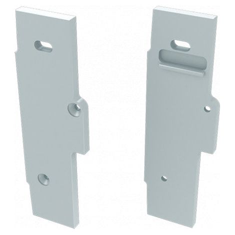 Tapón Final Perfíl Tipo TIANO Recto - Aluminio - Plata - Izquierda - Con Agujero