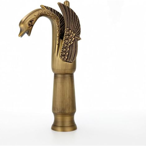Robinet de salle de bain, bronze, surélevé, pour salle d'eau (1/5)