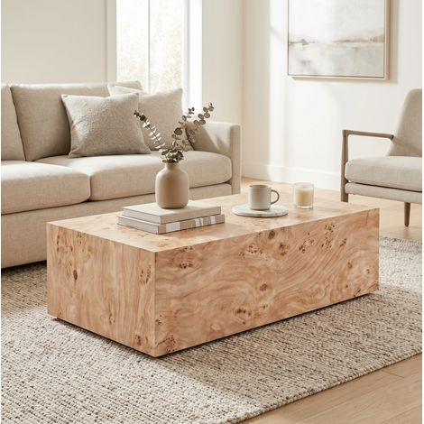 Mesa de centro minimalista para sala de estar, diseño versátil, estructura estable, superficie de fácil mantenimiento, madera MDF. (1/5)