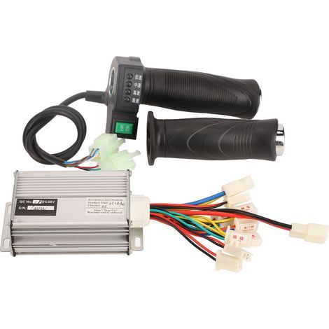 Contrôleur Moteur Brossé 36V 1000W avec Poignée Tournante en Caoutchouc et Coque en Alliage d'Aluminium pour Vélo Électrique (1/5)