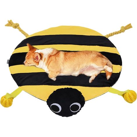Tapis de jeu stimulant pour chien - Tapis interactif pour alimentation lente avec jouet couineur intégré, jeu de friandises passionnant pour jouer aux chiots et soulager l'ennui. (1/5)
