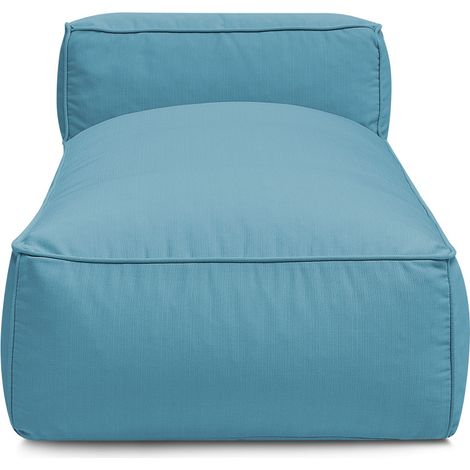 BOBOCHIC - Méridienne sans accoudoir pour canapé de jardin modulable GIULIA avec bâche de protection Bleu clair (1/5)