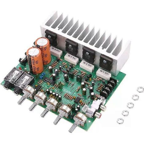 Audioverstärkerplatine HiFi Digital Reverb Endstufe 250W x 2 20 Audio-Vorverstärker Rückseitige Verstärkung mit Klangregelung E3-004- (1/4)