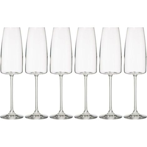 Lot de 6 Flûtes à Champagne "Angara" 34cl Transparent (1/2)