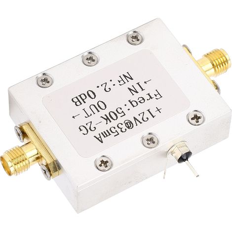 Breitbandverstärker (50 kHz–2 GHz) mit geringem Rauschen (31 dB), hoher Verstärkung, 9–15 V DC-Anschluss (1/5)