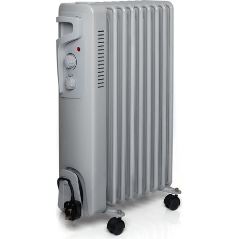 Futura Oil Filled Radiator Heater 2000W Grey Freestanding Mobile (1/5)