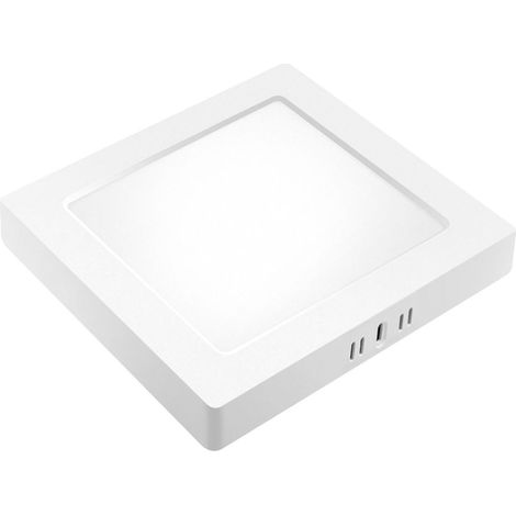 Downlight LED cuadrado de superficie (18W 4000K 1980lm) IP20 21,4x21,4cm color blanco